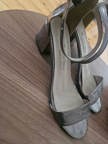 босоножки 27 размера: Размер: 40, цвет - Серый, Б/у — 2