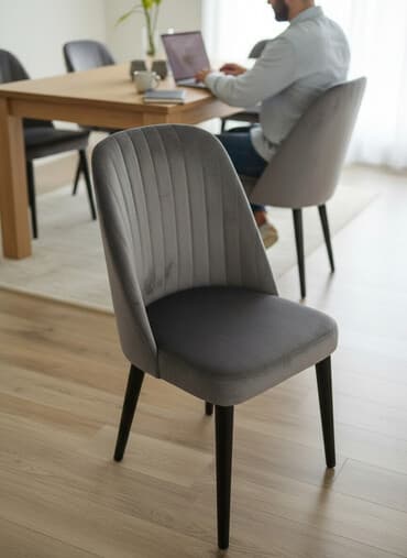 metbex stol stulu: Mətbəx üçün, Yeni, Qatlanmayan, rəng - Boz Stul — 1