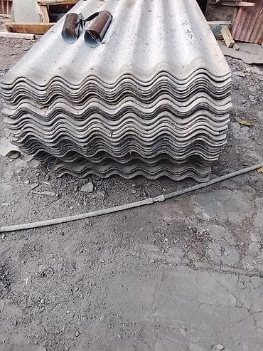 Дом и сад: Dalğalı şifer dam örtüyü vərəqləri - Material: dalğalı şifer (boz — 1