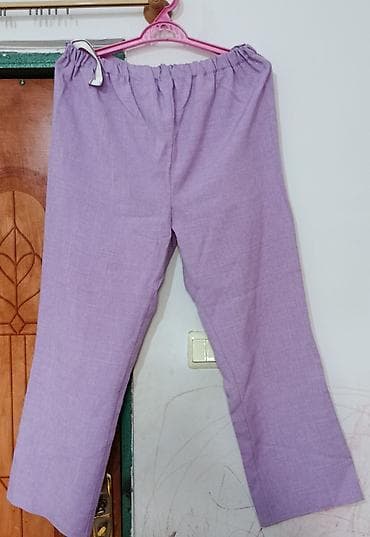 Dəstlər, kostyumlar: Lavanda rəngli iki hissəli hamilə qadın dəst – tunik və şalvar - — 3