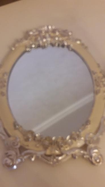 ayaqlı güzgü: Güzgü Masaüstü, Dairə, Dekorativ, Şamdanla — 1