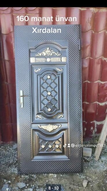 Yeni Giriş qapısı 90x205 sm Zamok və çərçivə ilə, Zəmanətli, Ödənişli quraşdırma, Ödənişli çatdırılma, Rayonlara çatdırılma