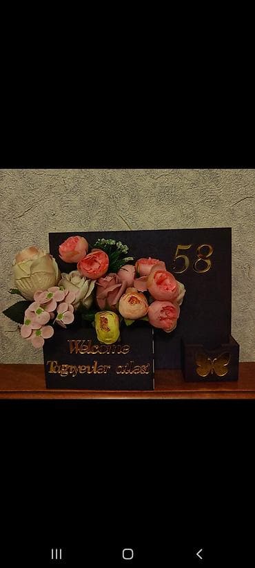 dekorlar: Qapı üçün dekorativ tablo və poçt/qutu dəsti istəyə uyğun — 2