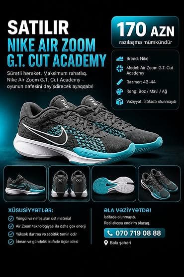 apple whatch 8: Nike Air Zoom G.T. Cut Academy idman ayaqqabısı - Brend: Nike - — 1