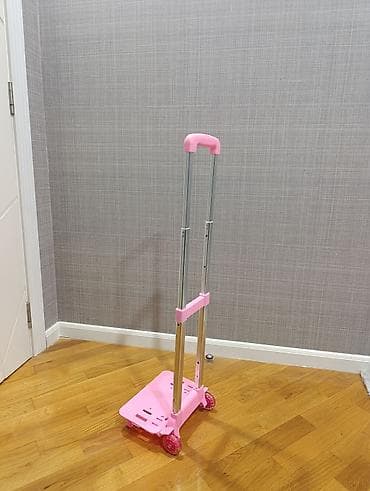 Аксессуары для колясок: Uşaq çantası üçün təkərli daşıyıcı (trolley) - Rəng: çəhrayı - — 2