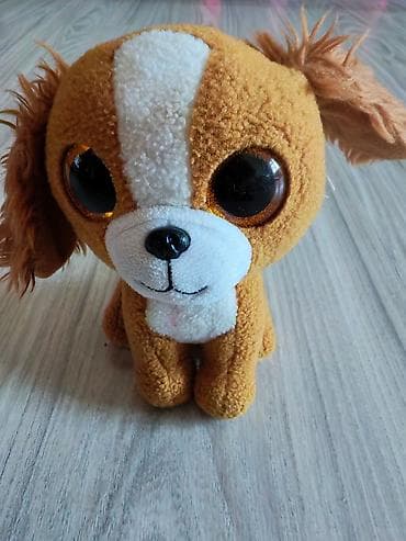 Oyuncaqlar: Plyuş köpək oyuncağı - Model: iri gözlü, aslanbalası rəngində köpək — 1