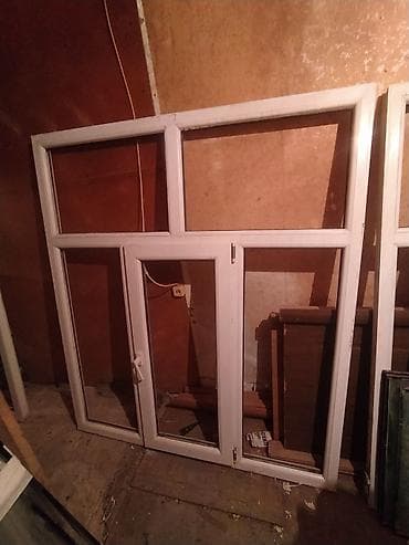 plasik qapı: PVC pəncərə və balkon qapısı dəsti - Material: ağ rəngli PVC profil - — 1