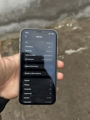 iphone x satiram: IPhone 11, 64 GB, Ağ, Simsiz şarj — 6