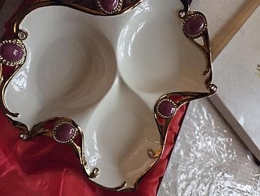 parca: Yep yenidi. Life Smile Royal Porcelain üç bölməli servis qabı - — 2
