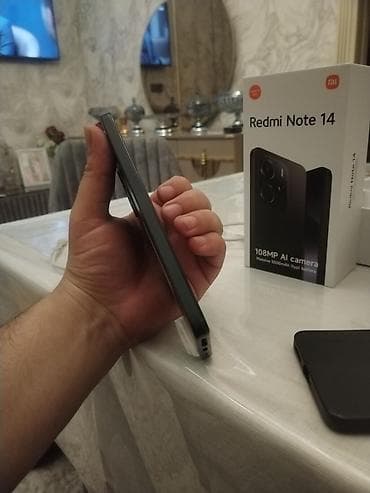 xiaomi not 11 pro: Redmi Note 14, 256 GB, rəng - Qara, Zəmanət, Sensor, Barmaq izi — 5