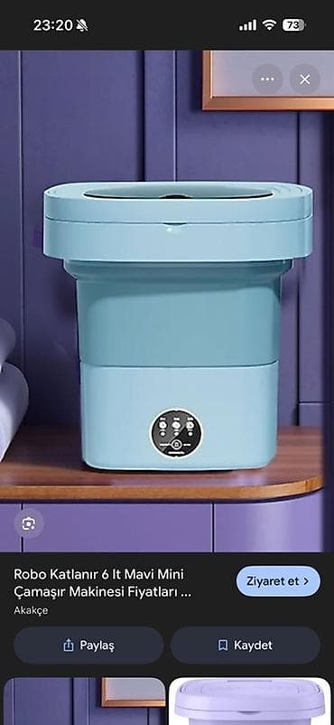 Dayələr: Robo qatlanan mini paltaryuyan – 6 litr, portativ və kompakt dizayn — 1