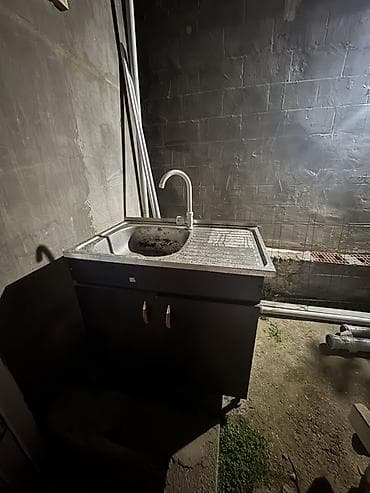 divar ici unitaz: İşlənmiş Düzbucaqlı Mətbəx çanağı, Şkaflı, Paslanmaz polad, Ödənişli çatdırılma — 1