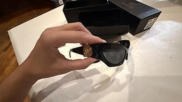 orijinal tester: Versace gün eynəyi - Model: Qara rəngli, qalın çərçivəli kəpənək/kedi — 2