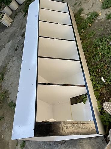 Akrildən hazırlanmış çoxgözlü vitrin/raf modulu - Material: parlaq ağ