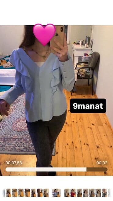 zara qadın: Mavi qadın köynəyi Qiymət: 9 manat 2 ədəddən artıq mal götürənə — 1