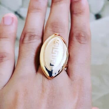 qaş sabitləyici: Toy, Üzük, Versace, Sarı qızıl, 750 Əyar, Qaşsız — 1