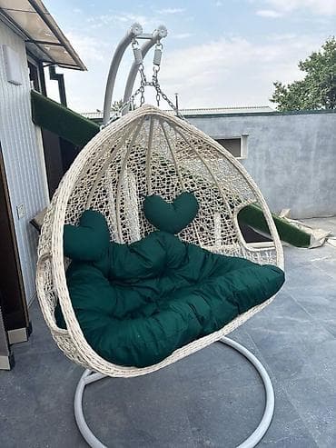 milli mebel: Oturacaq-yelləncək, Zontiksiz, Həsir toxunuşlu — 2