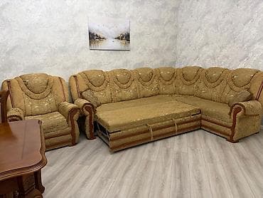 oturaca: Künc divan dəsti – klassik üslub - Uğurlu L formalı künc — 2