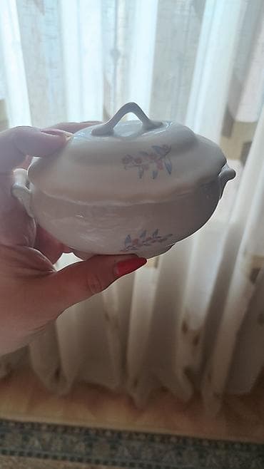 mini pec: Porcelain mini qapaqlı sos qabı / balaca turen 1970-1980 il arasi - — 3
