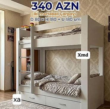 İki mərtəbəli çarpayı • Qiymət: 340 AZN (şəkildə göstərilib) •
