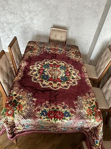 masa ortusu: Masa örtüyü – klassik naxışlı, məxməri fakturalı - Forma və ölçü — 5