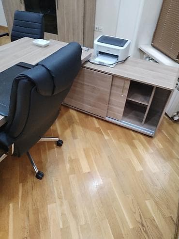 Ofis masaları: Tecili mudir desti mebeli satilir, material MDFdi, ideal — 3