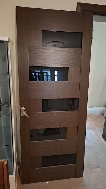 pvc qapi: Müasir dizaynlı daxili qapı - Material: ağac teksturalı MDF/laminat — 2