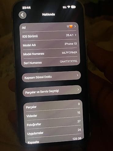 iphone 13 qiymeti 2 ci el: IPhone 13, 128 GB, Qara, Face ID — 8