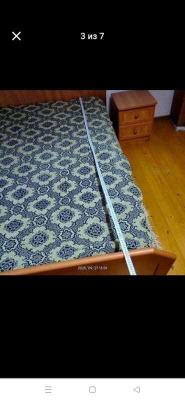 двухэтажные кровати: Б/у, Двуспальная кровать, Без подьемного механизма, С матрасом, Без выдвижных ящиков — 3