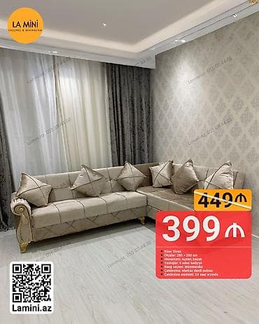 Künc divan, Açılan, Bazalı, Süni dəri, Şəhərdaxili pulsuz çatdırılma