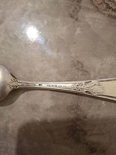 Qaşıqlar: Gümüş örtüklü dekorativ çay qaşığı - Material: gümüş örtük (stildə — 2