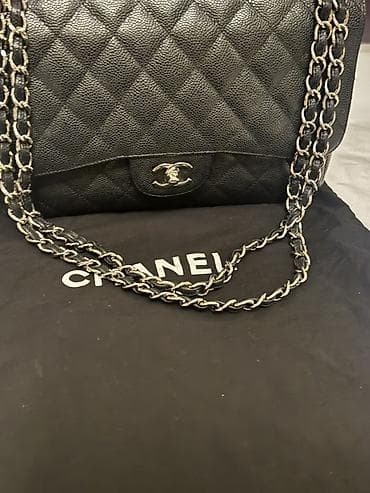 çant: CHANEL jumbo classic double flap bag black caviar Vintaje dir — 2