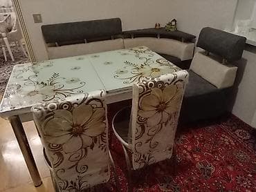 qedimi qablar aliram: Mətbəx üçün, İşlənmiş, Açılan, Dördbucaq masa, 2 stul — 2