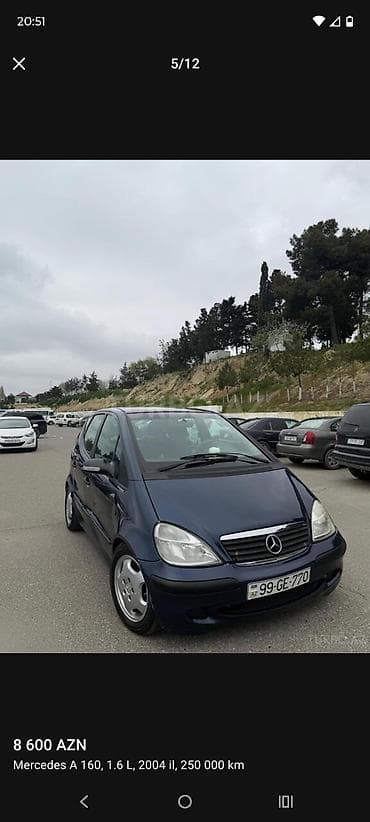 maşınlar mersedes: Mercedes-Benz A 160: 1.6 l | 2004 il Hetçbek — 6
