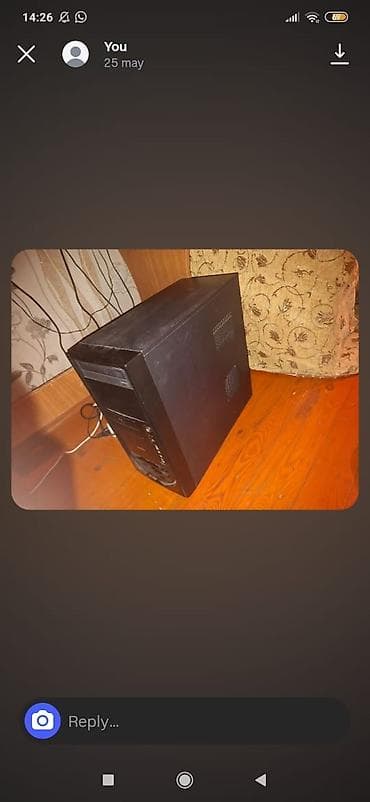 Stolüstü kompüter komplekti - Qara ATX korpuslu sistem bloku (ön
