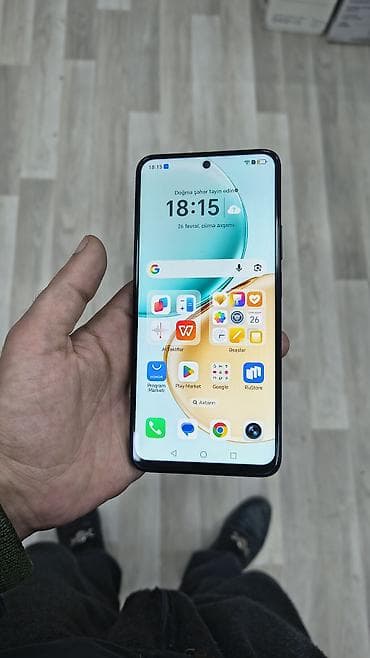 sim nomreler satisi: Honor X7d, 256 GB, rəng - Qara, Zəmanət, Sensor, Barmaq izi — 2