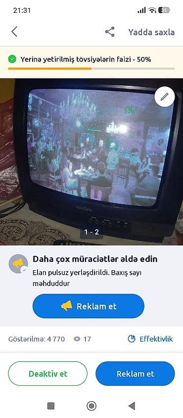 İşlənmiş Televizor Philips — 2