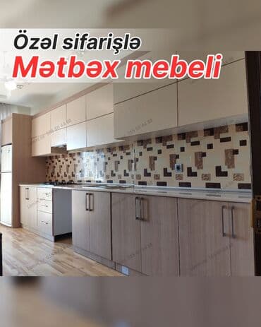 Özəl sifarişlə hazırlanmış mətbəx mebeli - Dizayn: üst və alt modul