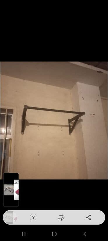 Divar üçün metal turnik - Material: qalın poladdan hazırlanmış