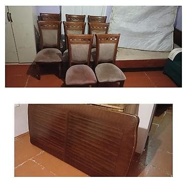 Stol (acilan) ve 8 eded stul satilir hamisi 280 azn unvan Kewle By SS