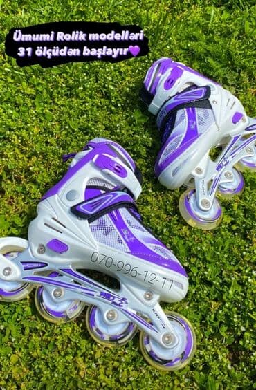Roliklər, kaykaylar 🛼 🔹️4 təkərli roliklər 🔹️Hər ölçüsü var📏