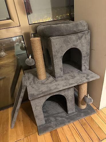 Pişik üçün çoxfunksiyalı oyun və dincəlmə kompleksi reali alici ile