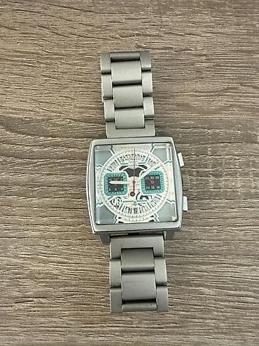 t800 saat: TAG Heuer Monaco tərzində kişi qol saatı - Korpus: kvadrat formalı — 3