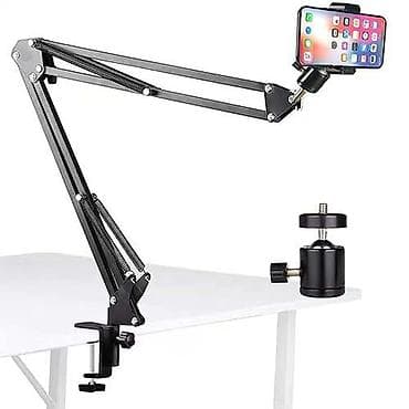 Tripod telefon Masa kənarı üçün qollu telefon tutacağı - İki