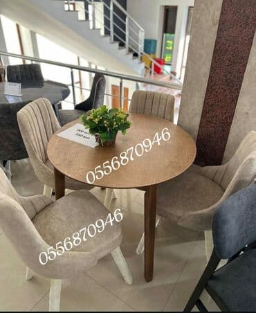 qeşeng şekiller: Qonaq otağı üçün, Yeni, Açılmayan, Dördbucaq masa, 6 stul — 7