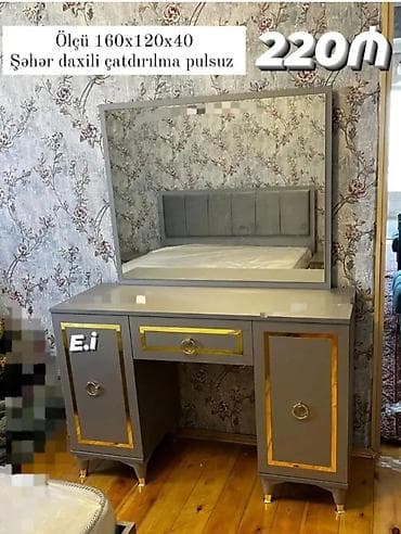 Mebel dəsti – güzgülü makiyaj/TV konsolu - Ölçü: 160 x 120 x 40 sm - lalafo.az -da Mebel dəsti – güzgülü makiyaj/TV konsolu - Ölçü: 160 x 120 x 40 sm -