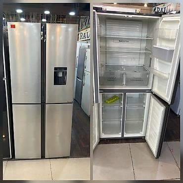 İşlənmiş 4 qapılı Soyuducu Satılır, rəng - Gümüşü, Dispenserli