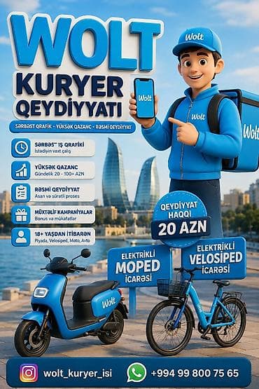 Əməkdaş axtarışı (vakansiyalar): Sürücü-kuryer tələb olunur, Şəxsi nəqliyyat vasitəsi ilə, Gündəlik ödəniş, Təcrübəsiz — 1