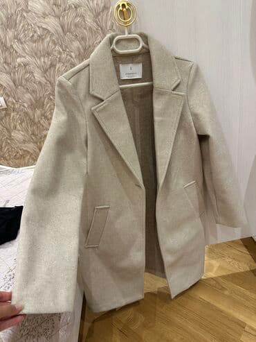 qadınlar üçün təbii dublyonkalar: Palto, Stradivarius, XS, rəng - Bej — 3