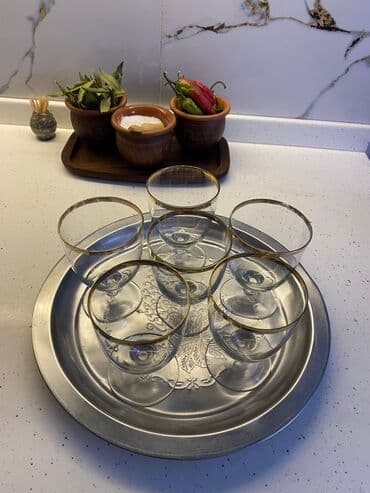 Mətbəx aksesuarları: Stəkanlar, Xrustal, 6 ədədli dəst — 2